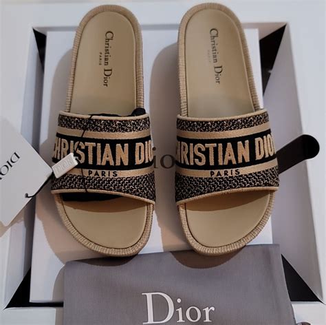 dior dway slides on feet|dior dway slides women.